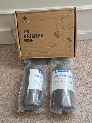 ANYCUBIC Standard Resin V2 Trans Green ABS-Like Pro 2 Blue * SEALED Exp 11/2025