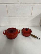 Le Creuset Red  Souce Pan Used