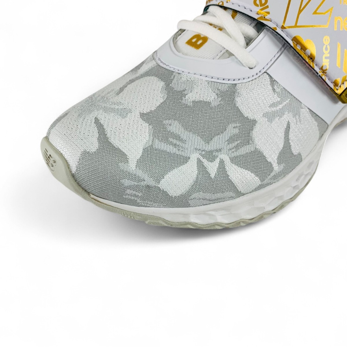 New Balance Lindor 1 TF White Gold Floral Men's Baseball Turf