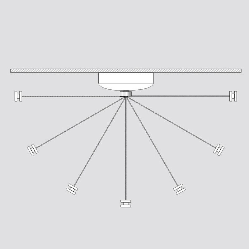 Wenhai Hotel Invisible Non-Punch Clothesline Indoor Retractable Clothesline Outd
