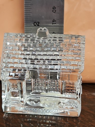 Stamped Waterford Crystal Lismore Village Surgery Figurine Desk Paperweight - Picture 9 of 12