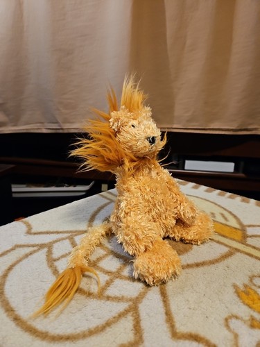 Jellycat London Approx 10" Bunglie Lion Brown/Orange Fur Mane & Tail Plush