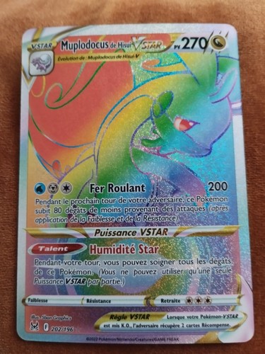 Carte Pokémon Muplodocus de Hisui Vstar 202/196 Origine Perdue Neuve Fr 