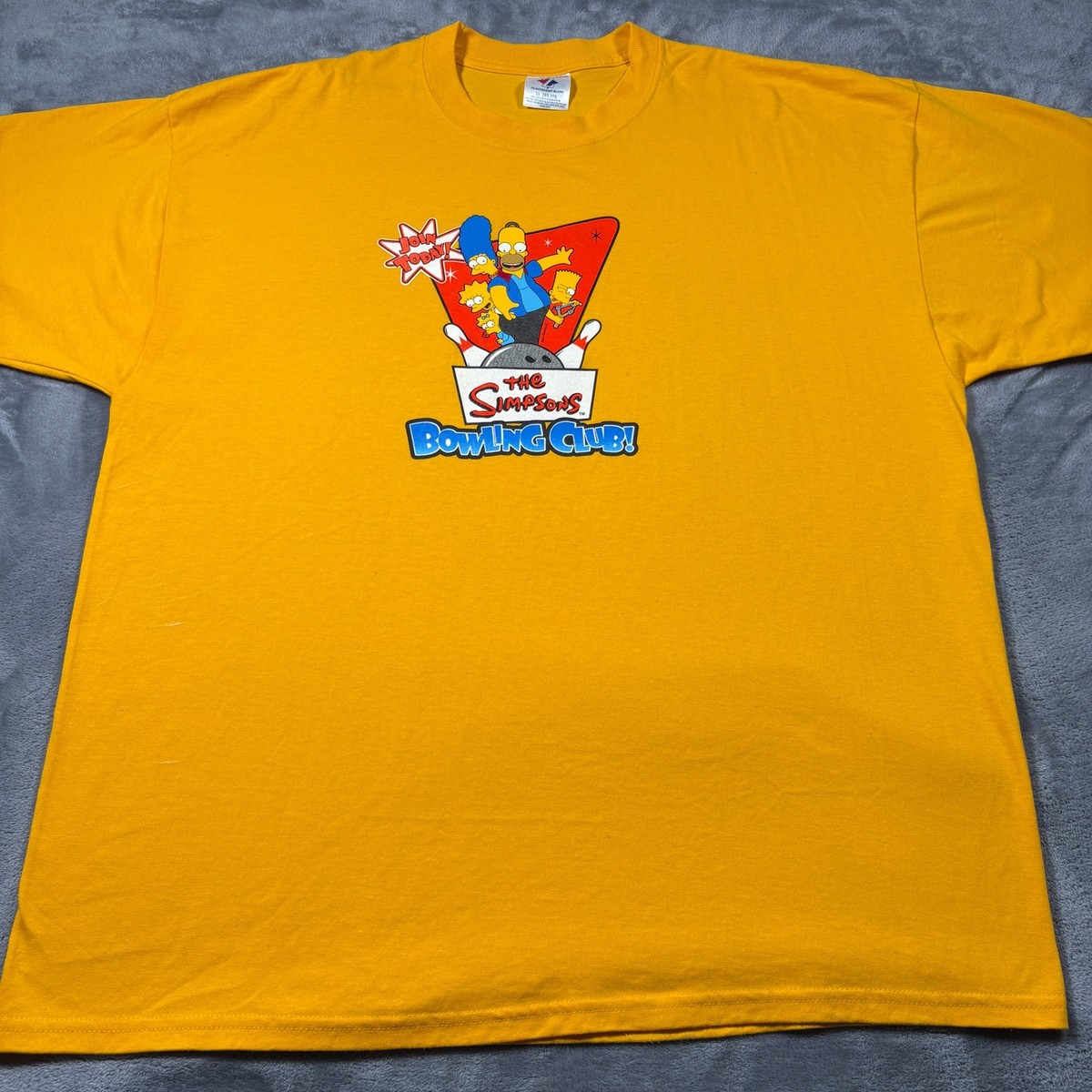90’s~00’s The Simpsons r Tシャツ Vintage 90s Jerzees T-Shirt Mens 2X Yellow The Simpsons Bowling