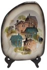 Large Size Sascha Brastoff Handsigned Village Ceramic Art Ashtray — photo 1