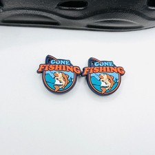 Fishing Charms Fits Crocs SET OF 2 Shoe Clog Charms Real UK Seller 🇬🇧