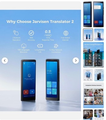 iFLYTEK Jarvisen Language Translator Device 2-Way Instant Voice Translator