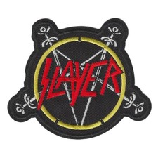 SLAYER IRON ON PATCH 4" Thrash Metal Rock Band Music Embroidered Applique NEW