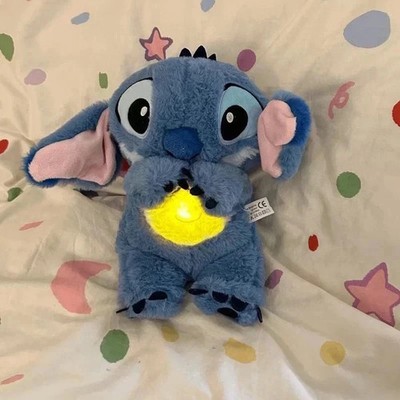 Kawaii Stitch Baby Sleep Plush Toy – Soothing Music, Lights & Breathing Effect