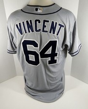 San Diego Padres Nick Vincent #64 Game Issued Grey Jersey