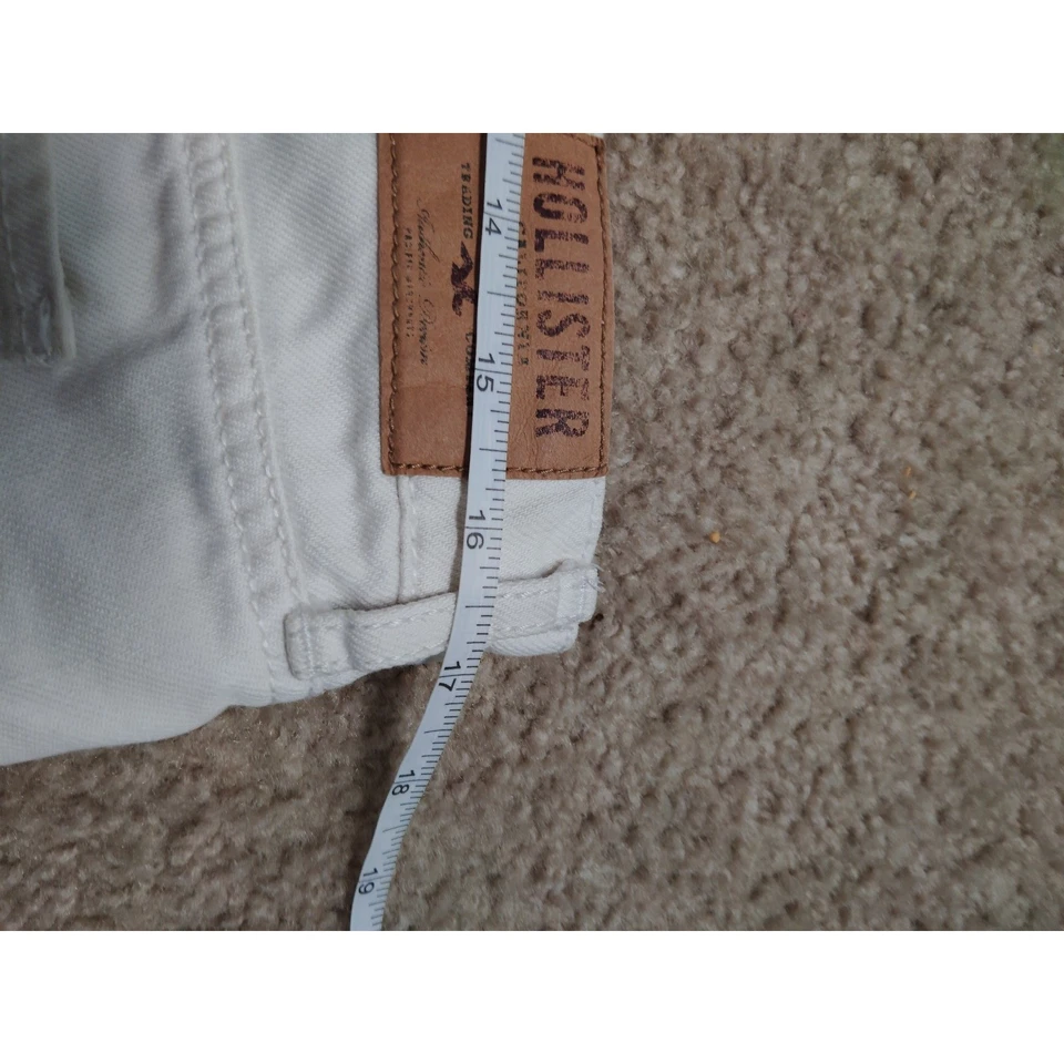 Pantalones cortos de mezclilla blancos Y2K Hollister talla 9 Foto 4 de 4
