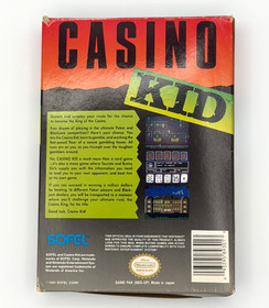 1989 CASINO KID Nintendo NES SOFEL w/Box, Game, Poster, Sleeve, Manual & Regcard