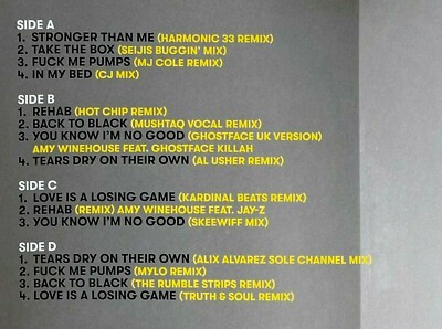 AMY WINEHOUSE * REMIXES * RSD 2021 LIMITED 2x VINYL LP * BN