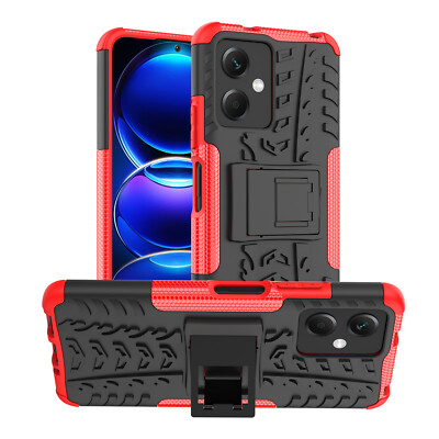 For Xiaomi Poco X5 / X5 Pro Shockproof Kickstand Case Cover + Screen Protector