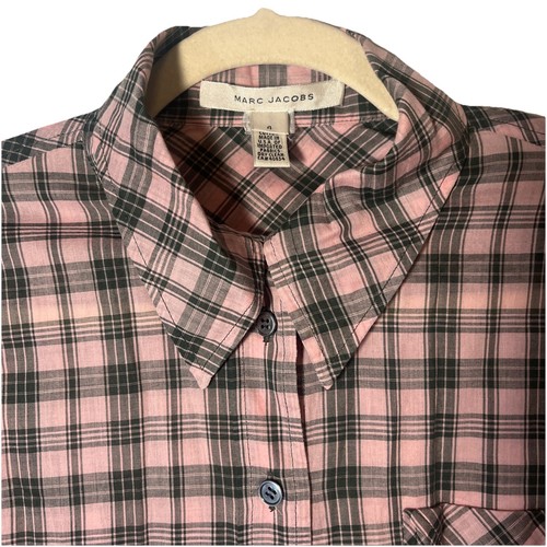 Marc Jacobs Plaid Collared Button Up Shirt With Pointed Cuffs - Picture 2 of 3