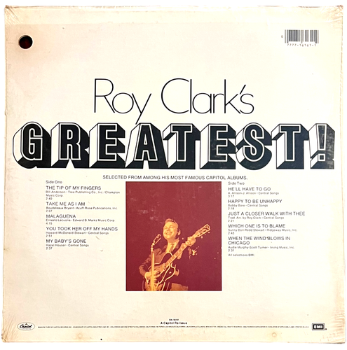Roy Clark's GREATEST! - Capitol Records SN-16161 - NEW and Sealed - Picture 2 of 2