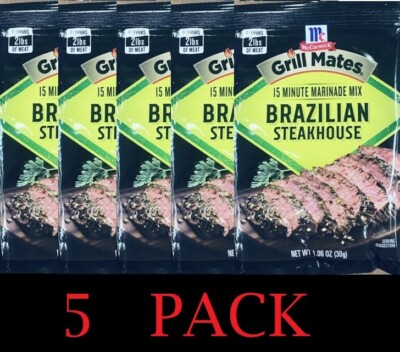 5x McCormick Grill Mates BRAZILIAN STEAKHOUSE 15 Minute Marinade