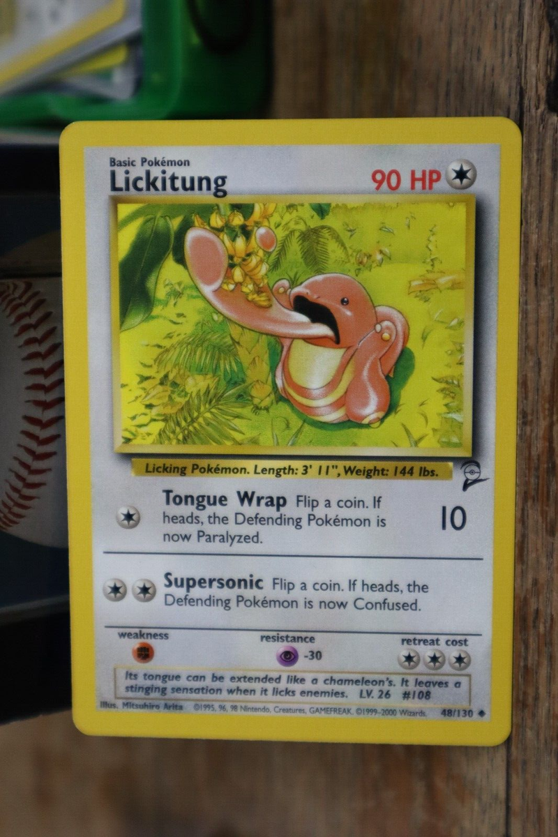 Pokemon Trading Card Game TCG Base Set 2 Lickitung 48/130 Nice