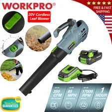 20 Volt 350 CFM 85 MPH Handheld Electric Cordless Leaf Blower 4.0 Ah Battery NEW