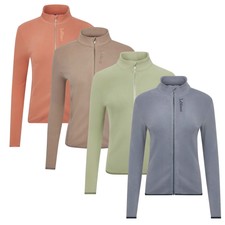 Lemieux Faye Zip Through Womens Fleece Jacket - Apricot, Fern, Mink Or Jay Blue