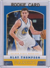 KLAY THOMPSON ROOKIE CARD 2012 Golden State Warriors BASKETBALL Panini RC
