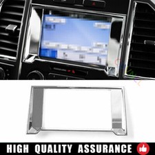 For Ford F150 F-150 2015-2020 Chrome Silver Central Console GPS Navigation Cover