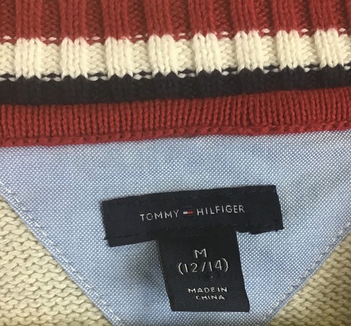 Tommy Hilfiger Boy’s Cotton Embroidered Button Down Cardigan Sweater Sz.M(12/14) - Picture 5 of 17