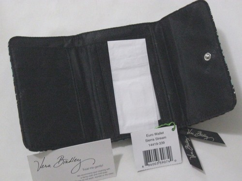 Vera Bradley SIERRA STREAM Euro WALLET Trifold COIN for PURSE Tote BACKPACK NWT - Picture 3 of 3