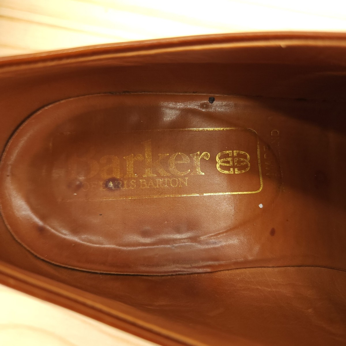 Barker Earls Barton Men\'s Derby Oxfords Sz 8.5 Brown Leather Moc Toe Dress Shoes Part of the exclusive Barker London collection, Bank is a  main image 3