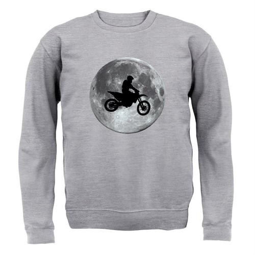 Motorcross Moon - Kids Hoodie / Sweater - Motorbike Moto X Motor Cross Bike