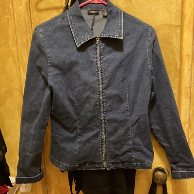 Women s blue Jean jacket expert zip up size medium