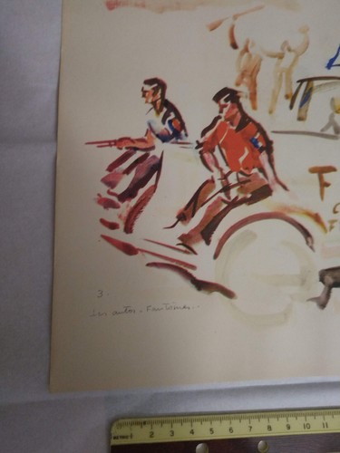 René Gaillard Watercolor No. 2 - "Paris' Liberation" - A Tribute to Heroism WW2 - Picture 10 of 11