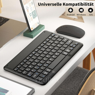 Bluetooth Tastatur Maus Für Samsung Galaxy Tab A9 A8/ S10 S9 FE/Plus S8 S7 S6 DE