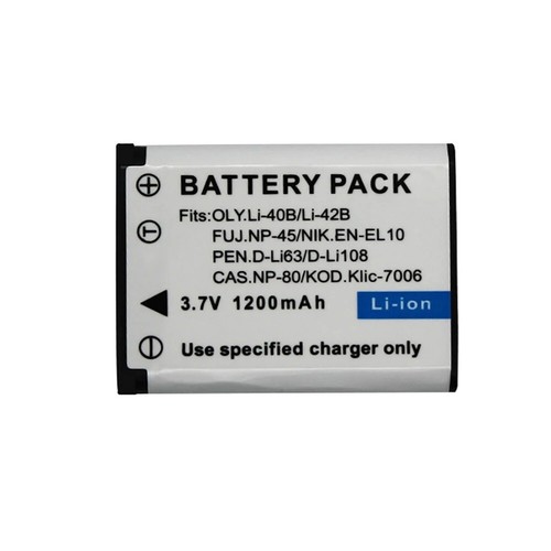 NEW Li-42B Battery FOR Nikon EN-EL10 Casio NP-80 Pentax D-Li63 Kodak KLIC-7006 - Picture 2 of 7