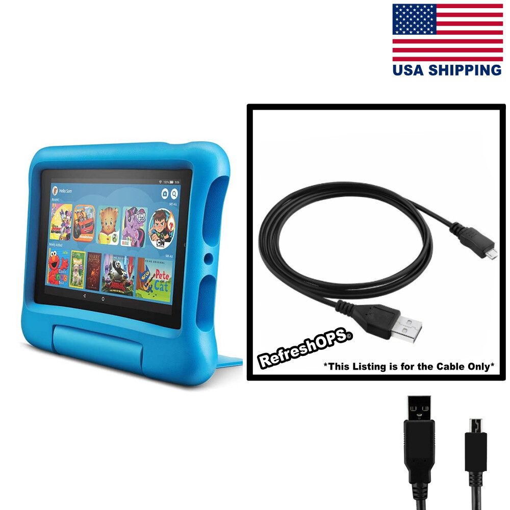Amazon Kindle Fire KIDS HD 7th Gen Tablet USB Cable Transfer Charger Replacement