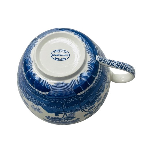 Spode HUGE Blue Willow Auld Lang Syne Bone China Teacup Boullion Cup O' Kindness - Picture 13 of 19