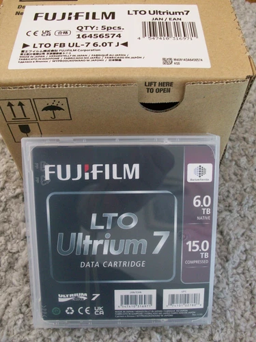 Fuji LTO7 Data Tape Cartridge New and unused Pack of 5 sealed box