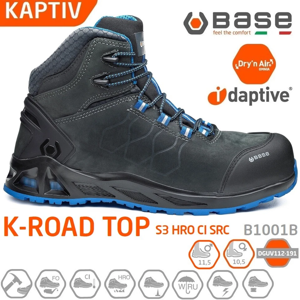 BASE KAPTIV SCARPE DA LAVORO ANTINFORTUNISTICA K-ROAD TOP S3 HRO CI SRC B1001B+