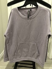 Mondetta Women's Everyday Soft Relaxed Fit Crewneck Sweatshirt Purple XL