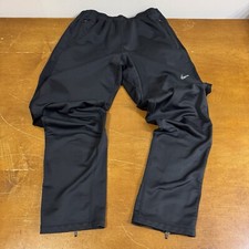 Nike Sweatpants Mens Large Black Dri Fit Fleece Swoosh Running