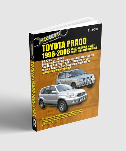 New Max Ellery Toyota Prado Repair Manual 1996-2008 WORKSHOP SERVICE BOOK - Picture 2 of 6