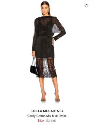 あああ Stella McCartney Black Midi Sheer and Pleated Lace Dress Size: 38
