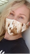 Face Mask Nose Wire Washable Reusable Cotton, PM2.5 Carbon filter included Horse