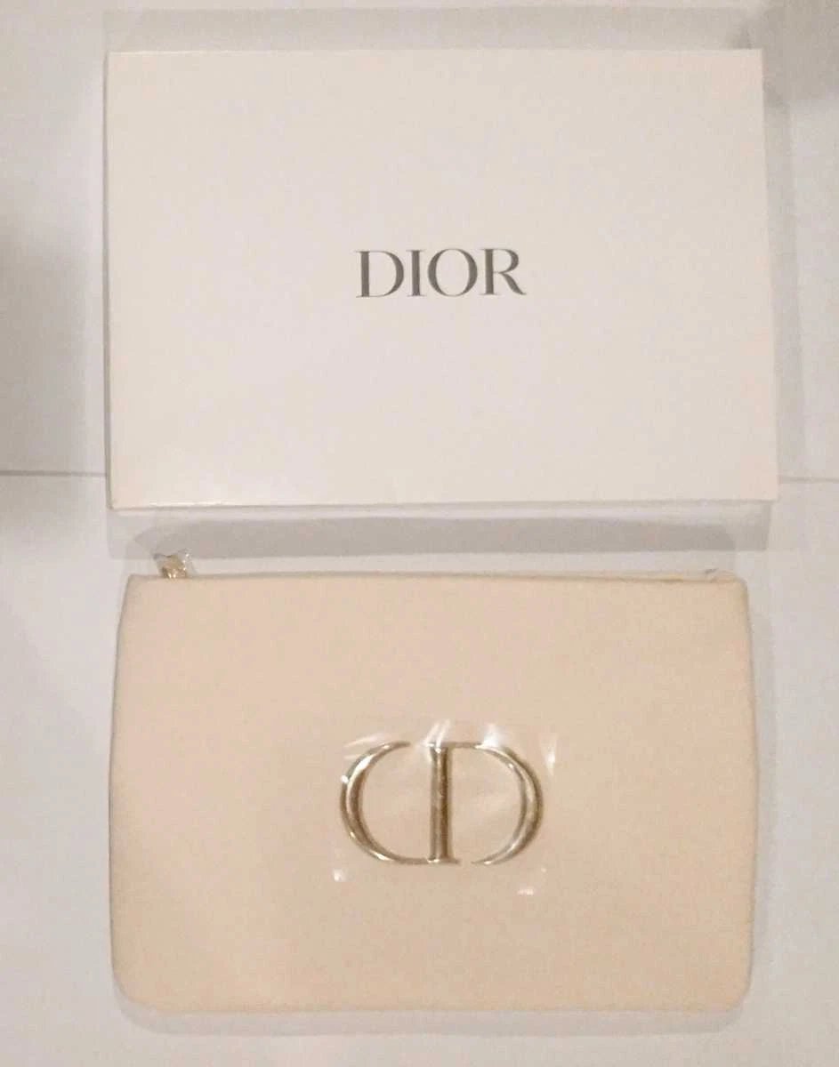 Sac pochette Christian Dior maquillage rose beige or 15,5 x 22 cm « sans BOITE »