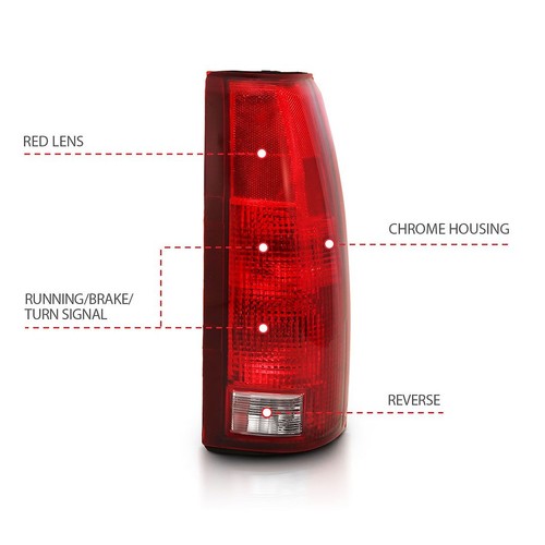 ANZO TAIL LIGHT ASSEMBLY; RED/CLEAR LENS- 311300 - Picture 4 of 5