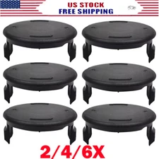 2/4/6Pack Black Grass Eater Spool Cap Covers For Hyper Tough HT19-401-003-06 NEW