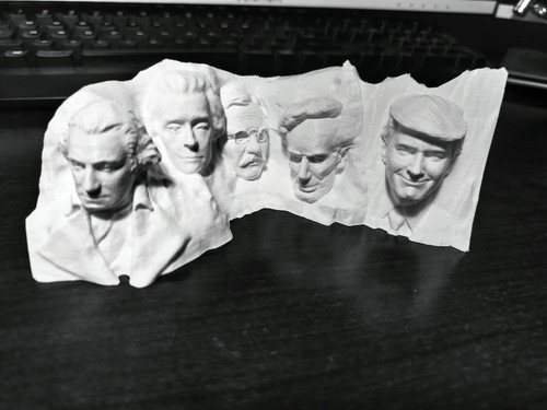 6" Smiling President Donald Trump Mount Rushmore TrumpMore MAGA 3D Printed White - Picture 2 of 6