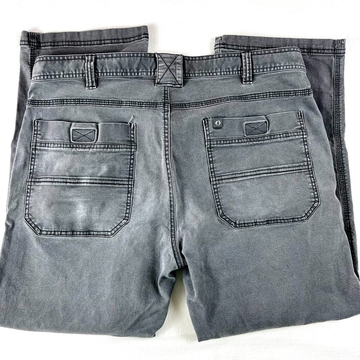 The American Outdoorsman Jeans Mens 38x30 Medium Wash Denim Grey 