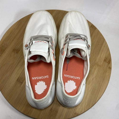 Satorisan Heisei Zapatos Blanco Lona Cuero Zapatillas Informales Mujer Talla 7 - Imagen 6 de 10