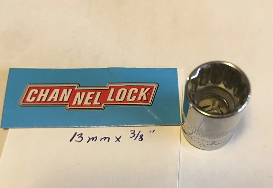CHANNELLOCK 13 mm x 3/8" DR METRIC SOCKET 12 Point Free USA Shipping - Image 2 of 4